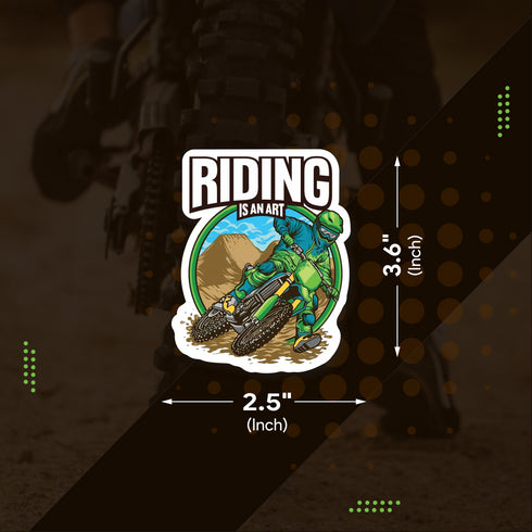 Riding is an art Sticker