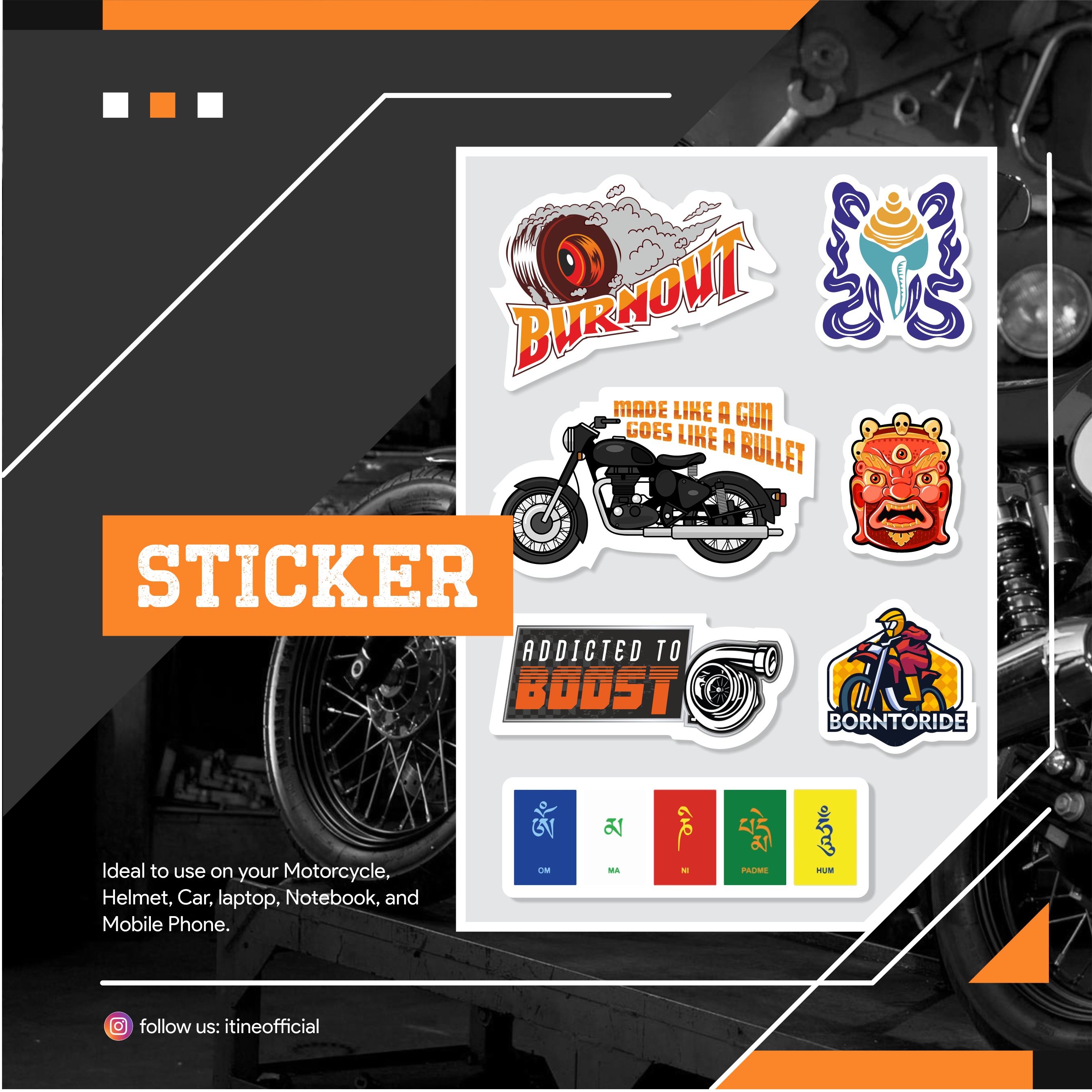 Custom Bike Stickers Online, Keytags for Bikes - ITINE – myitine